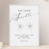 Modernes, Gelassen Liebe Sparkle Sign Wedding Tabl Poster