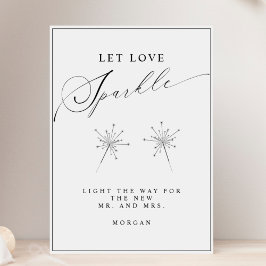 Modernes, Gelassen Liebe Sparkle Sign Wedding Tabl Poster