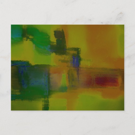Modernes Gelb-Abstrakt Postkarte (Vorderseite)