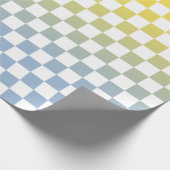 Modernes Gelb-Blau-Farbmuster Geschenkpapier (Ecke)