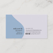 Modernes, gelb-blaues abstraktes Muster minimalist Visitenkarte (Rückseite)