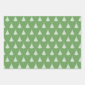 Modernes, gelb-grünes Weihnachtsbaummuster Geschenkpapier Set (Vorderseite 3)