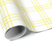 Modernes Gelb-Kariert| Großes Muster | Umhüllungsp Geschenkpapier (Rolleneckpunkt)