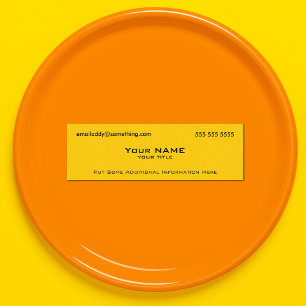 Modernes Gelb Mini Visitenkarte
