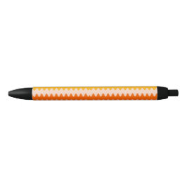 Modernes Gelb, Orange und Weiß Zig Zag Muster Kugelschreiber