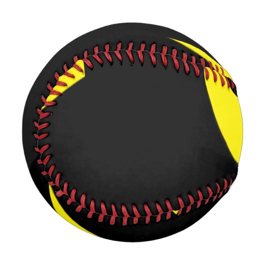 Modernes Gelb / Schwarz Baseball (Vorderseite Links)