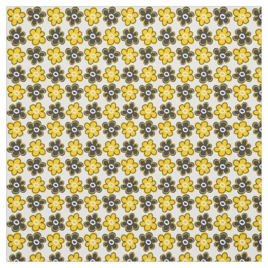 Modernes Gelb-Schwarz-Muster Stoff (Muster)