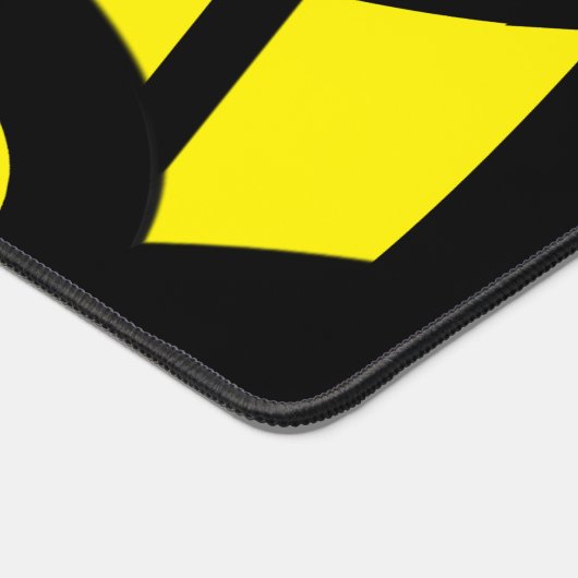 Modernes Gelb / Schwarz Schreibtischunterlage (Ecke)