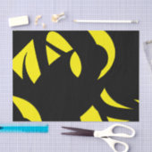 Modernes Gelb / Schwarz Seidenpapier (Handwerk)