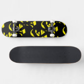 Modernes Gelb / Schwarz Skateboard (Horizontal)