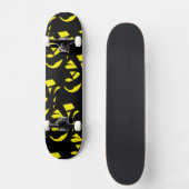 Modernes Gelb / Schwarz Skateboard (Vorderseite)