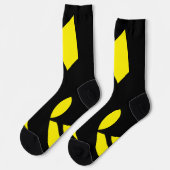 Modernes Gelb / Schwarz Socken (Linkes Detail)