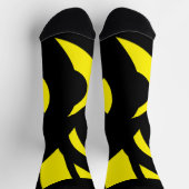 Modernes Gelb / Schwarz Socken (Oben)