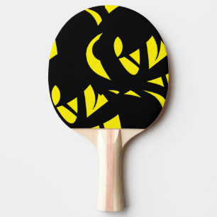 Modernes Gelb / Schwarz Tischtennis Schläger