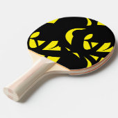 Modernes Gelb / Schwarz Tischtennis Schläger (Vorderseite)