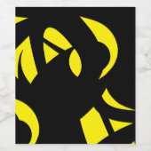 Modernes Gelb / Schwarz Weinetikett (Einzelnes Label)