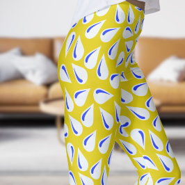 Modernes Gelb- und Blautönmuster Leggings