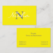 Modernes Gelb Visitenkarte (Vorne/Hinten)