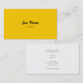 Modernes Gelb Visitenkarte (Vorne/Hinten)