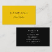 Modernes Gelb Visitenkarte (Vorne/Hinten)