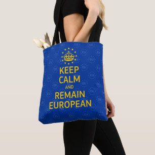 Modernes Gelbblau Behielt Ruhe Crown Europe Vector Tasche