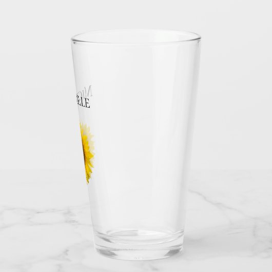 Modernes Gelbblütenblühen Glas (Links)