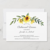 Modernes Gelbblütenfest Probe Abendessen Einladung (Vorderseite)