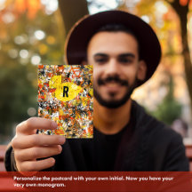 Modernes, gelbes, abstraktes Monogramm