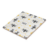 Modernes Gelbes Bienenmuster Elegantes Schwarzes M Fliese (Seite)