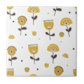 Modernes gelbes, bläsernes Muster aus dem Mittelal Fliese (Vorderseite)