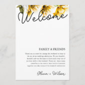 Modernes Gelbes Blumenzelt Programm (Vorderseite)