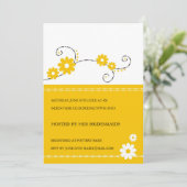 Modernes Gelbes Brautparty   Einladung (Stehend Vorderseite)