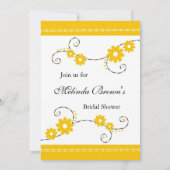 Modernes Gelbes Brautparty   Einladung (Rückseite)