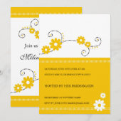 Modernes Gelbes Brautparty   Einladung (Vorne/Hinten)