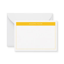 Modernes, gelbes Budget für einfache Border Name