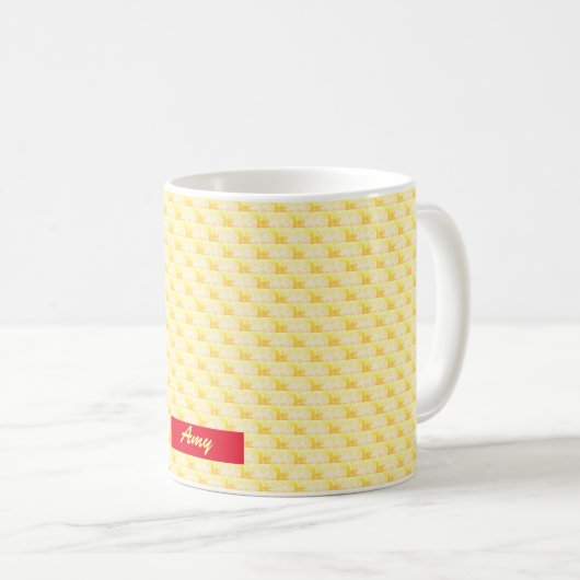Modernes gelbes Design Kaffeetasse (VorderseiteRechts)