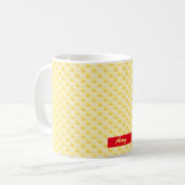 Modernes gelbes Design Kaffeetasse (Vorderseite Links)