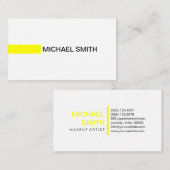 Modernes Gelbes Elegantes Berufliches Schlichtes W Visitenkarte (Vorne/Hinten)