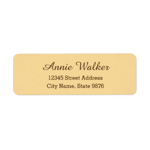 Modernes - Gelbes Elfenbein - Rückkehradresse - Et