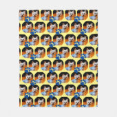 Modernes Gelbes Foto PW Print Muster Niedlich Fleecedecke (Vorderseite)