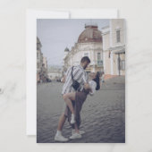 Modernes Gelbes Funny Foto Save The Date (Rückseite)