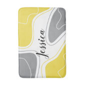 Modernes gelbes geometrisches Muster Badematte (Vorderseite Vertikal)