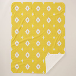 Modernes gelbes geometrisches Muster Sherpadecke