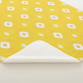 Modernes gelbes geometrisches Muster Sherpadecke