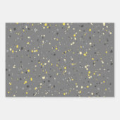 Modernes Gelbes Grau Terrazzo Muster Geschenkpapier Set (Vorderseite 3)