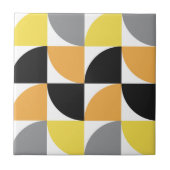 Modernes gelbes graues geometrisches Muster aus de Fliese (Vorderseite)