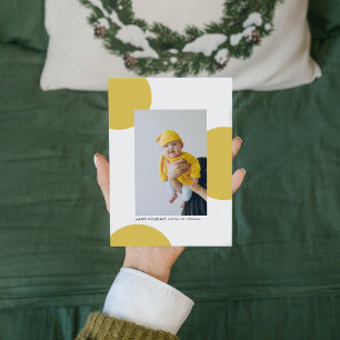 Modernes Gelbes Happy Holidays Foto