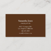 modernes gelbes Krokus-Mandalabraun Visitenkarte (Rückseite)