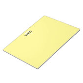 Modernes gelbes Monogramm-Notizblock Notizblock (angewinkelt)