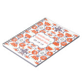 Modernes Gelbes Orange Aqua Mint Gästebuch Notizblock (Linke Seite)